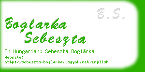 boglarka sebeszta business card